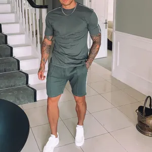 Men's Summer Casual T-Shirt & Shorts Two-Piece Set