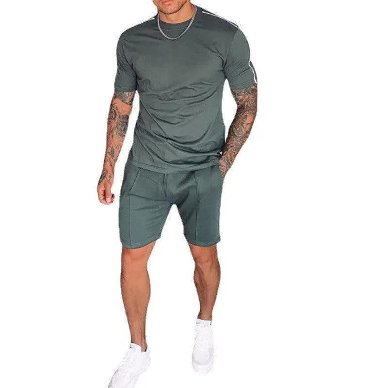 Men's Summer Casual T-Shirt & Shorts Two-Piece Set