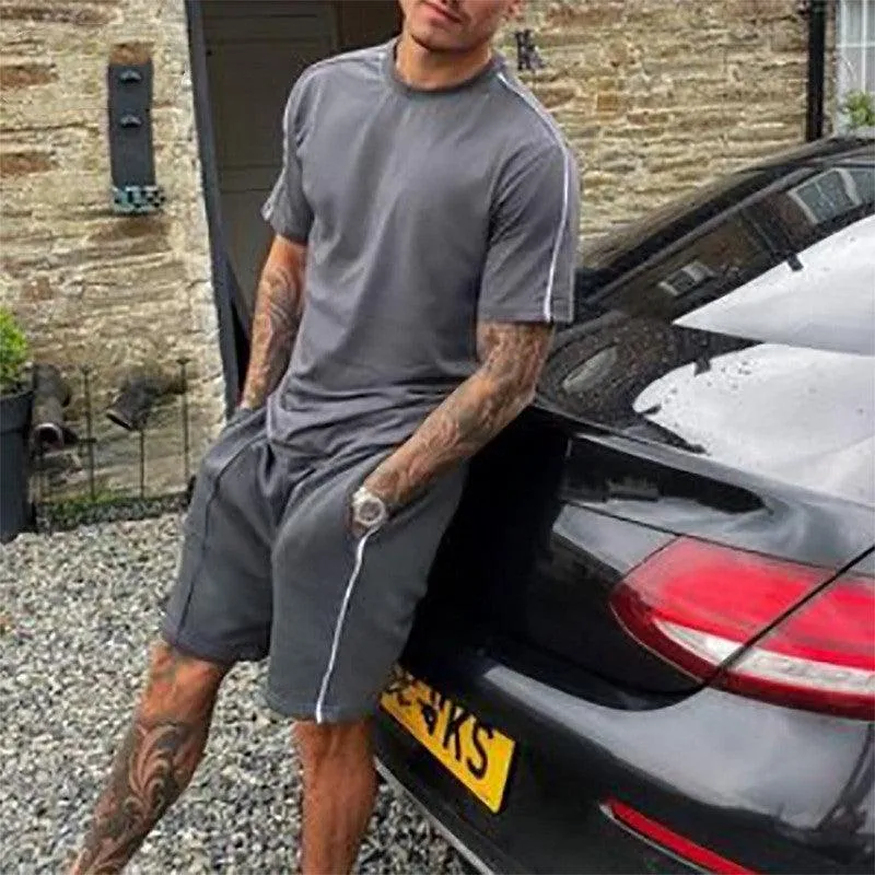 Men's Summer Casual T-Shirt & Shorts Two-Piece Set