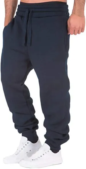 Mens Sweatpants with Pockets Baggy Big and Tall Jogger Sweatpants Cargo Joggers for Men Stretch Relaxed Fit Elastic