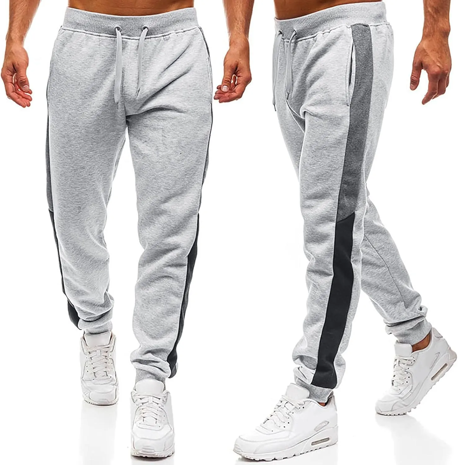 Mens Sweatpants with Pockets Fit Casual Trousers Mens Lightweight Running Gym Jogger Pants Men's Workout Sweatpants