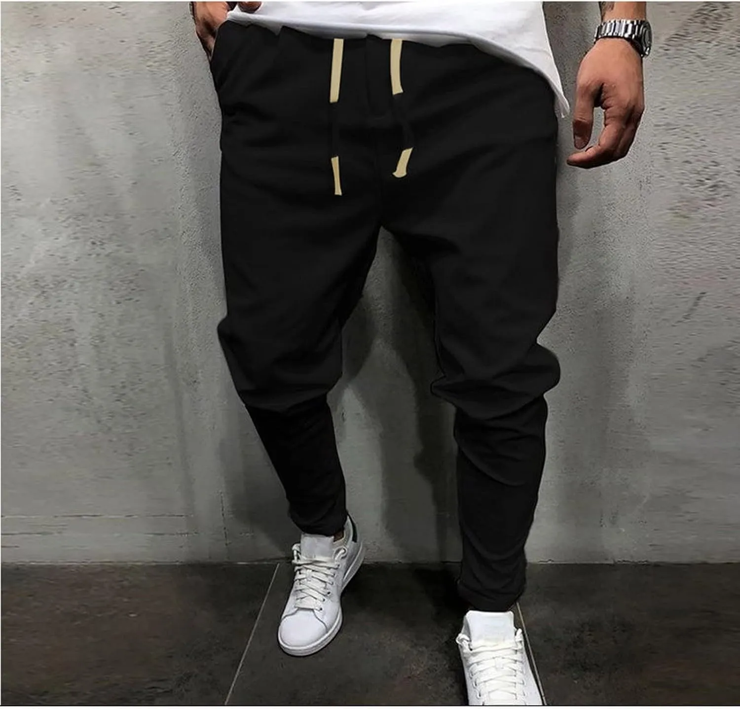 Mens Sweatpants with Pockets Pants Fitness Sports Trousers Men's Cargo Pants Big and Tall Men's Elastic Waist Work