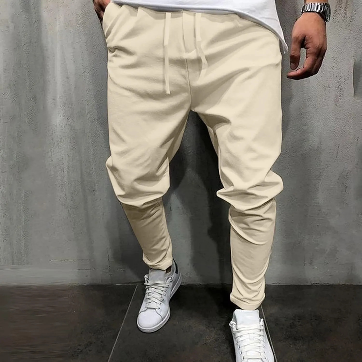 Mens Sweatpants with Pockets Pants Fitness Sports Trousers Men's Cargo Pants Big and Tall Men's Elastic Waist Work