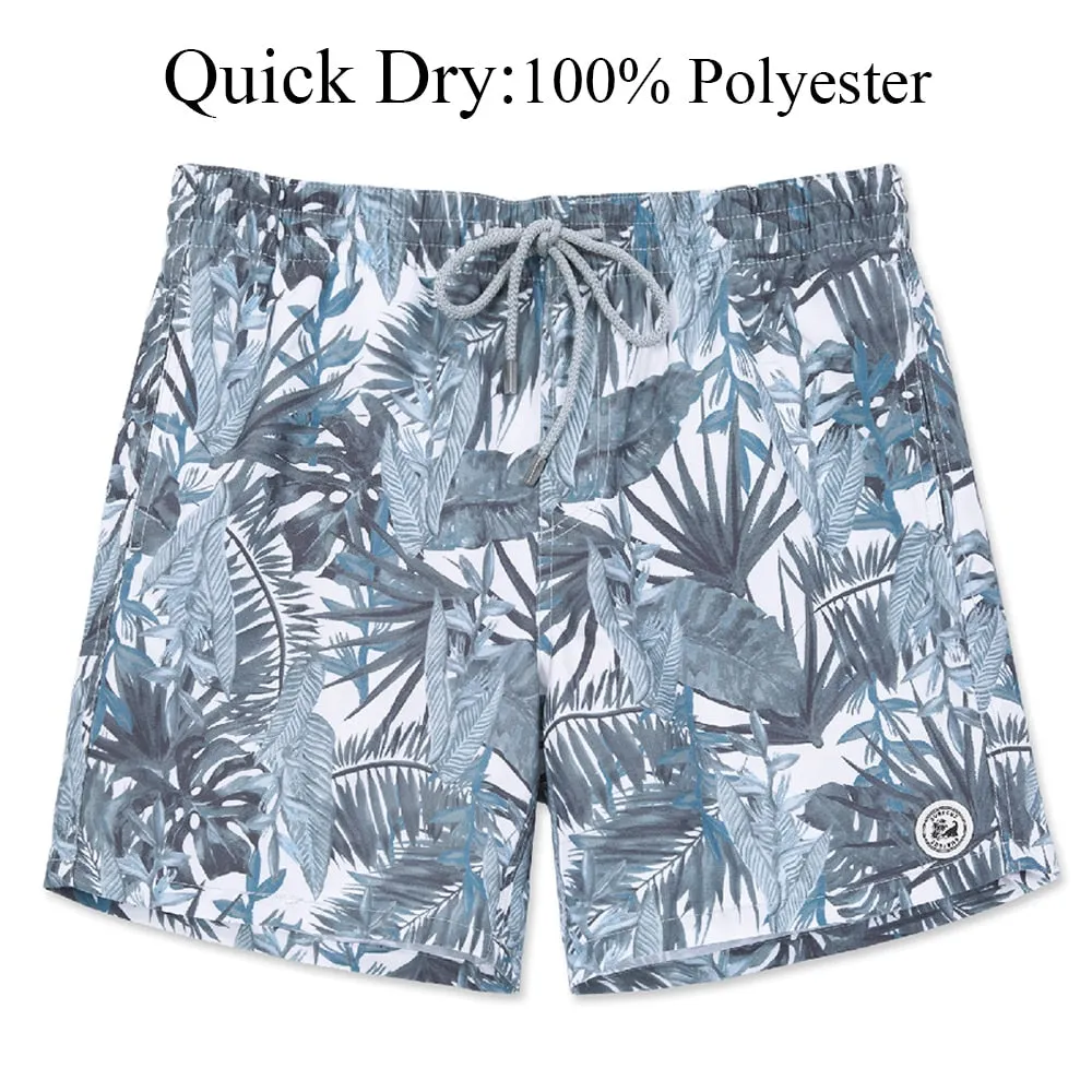 Mens Swim Shorts Quick Dry Beach Board Shorts with Mesh Lining New Summer Swimwear Surfing Swim Trunks for Men
