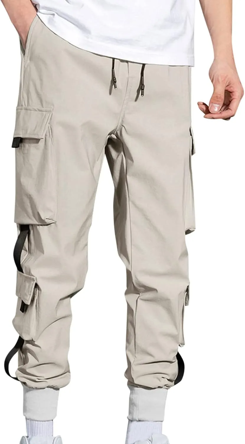 Men's Tactical Cargo Pants Multi-Pocket Outdoor Workwear Lightweight Comfortable Straight Fit Stretch Breathable