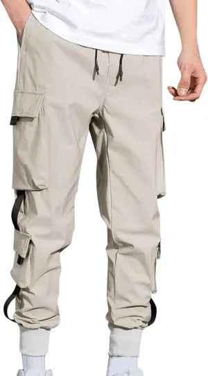 Men's Tactical Cargo Pants Multi-Pocket Outdoor Workwear Lightweight Comfortable Straight Fit Stretch Breathable