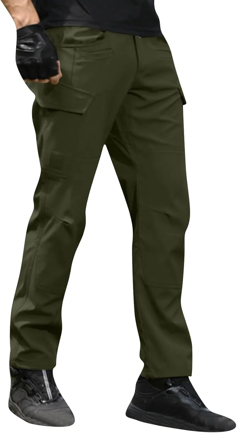 Men's Tactical Cargo Pants Water Resistant Lightweight Hiking Sweatpants Outdoor Work Pants with Pockets