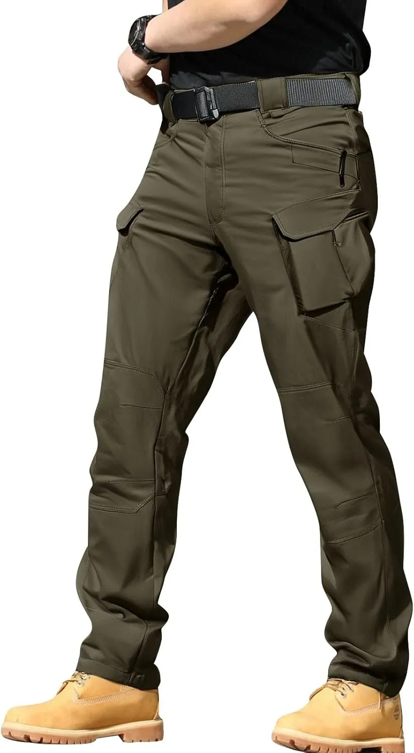 Men's Tactical Cargo Pants Water Resistant Lightweight Hiking Sweatpants Outdoor Work Pants with Pockets