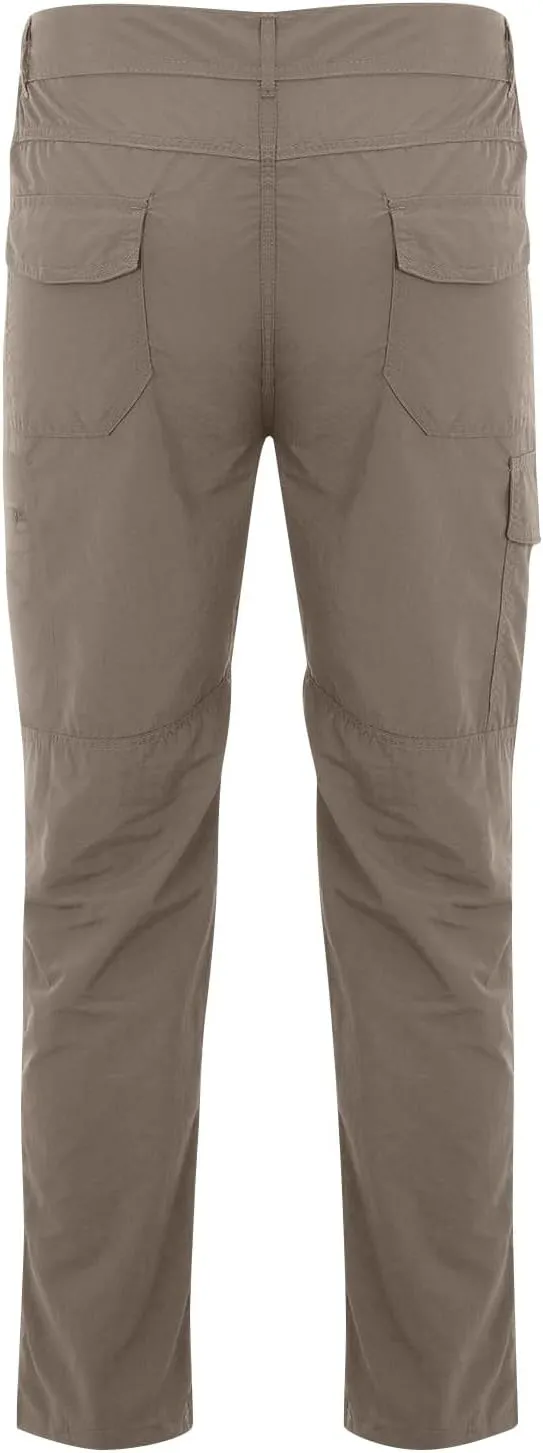 Mens Tactical Waterproof Pants Relaxed Fit Work Hiking Multi Pockets Flex Camo Cargo Trousers