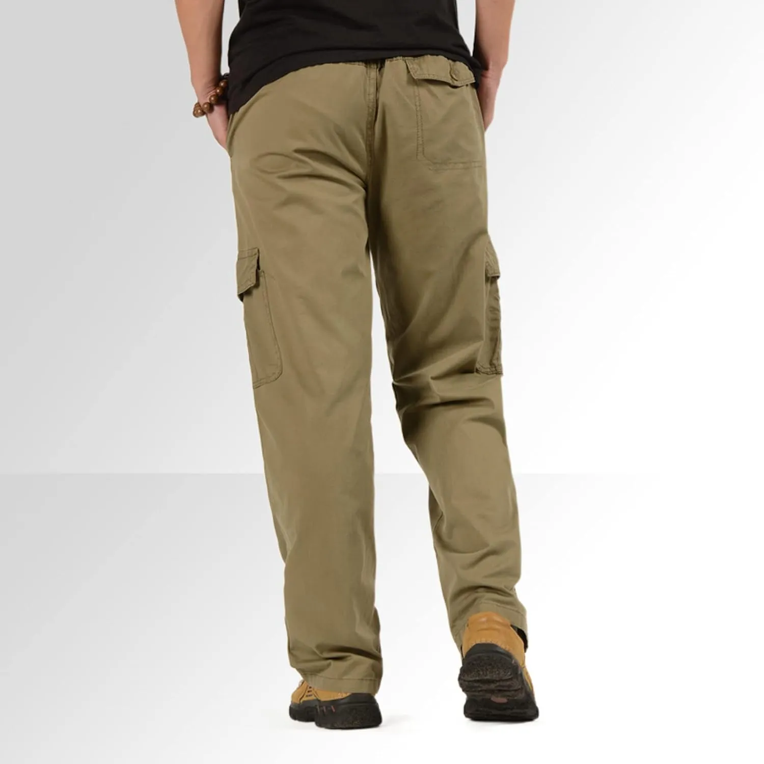 Mens Workout Cargo Sweatpants Yoga Sweatpants Athletic Lounge Pants Loose Drawstring Casual Jersey Pants Joggers for