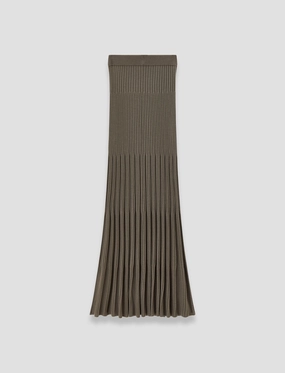 Merino Rib Knit Skirt Bamboo Fiber All Season