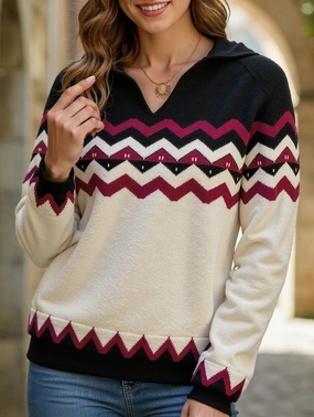 sporty wear UltraFineMesh Christmas atmosphere pullover sweater