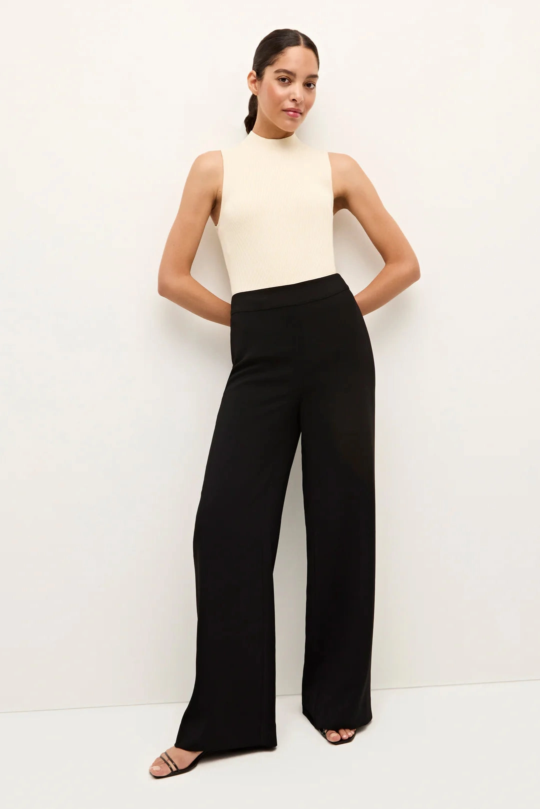 Slim Shape Mia Straight Pant Black