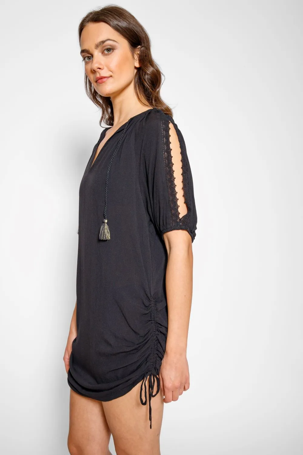 Miami Gathered Tunic Dress