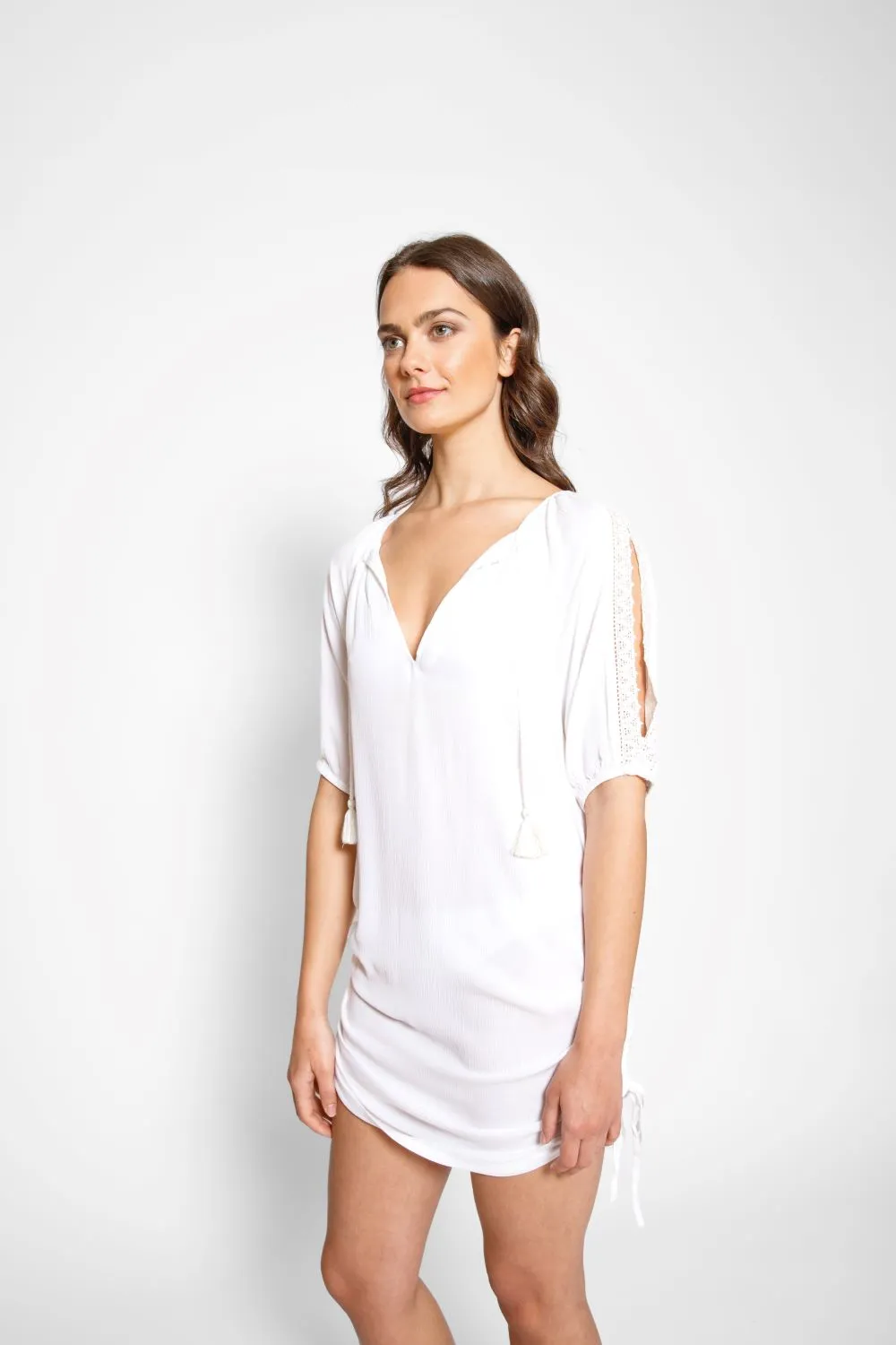 Miami Gathered Tunic Dress