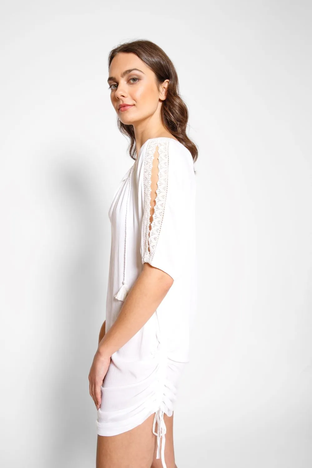 Miami Gathered Tunic Dress