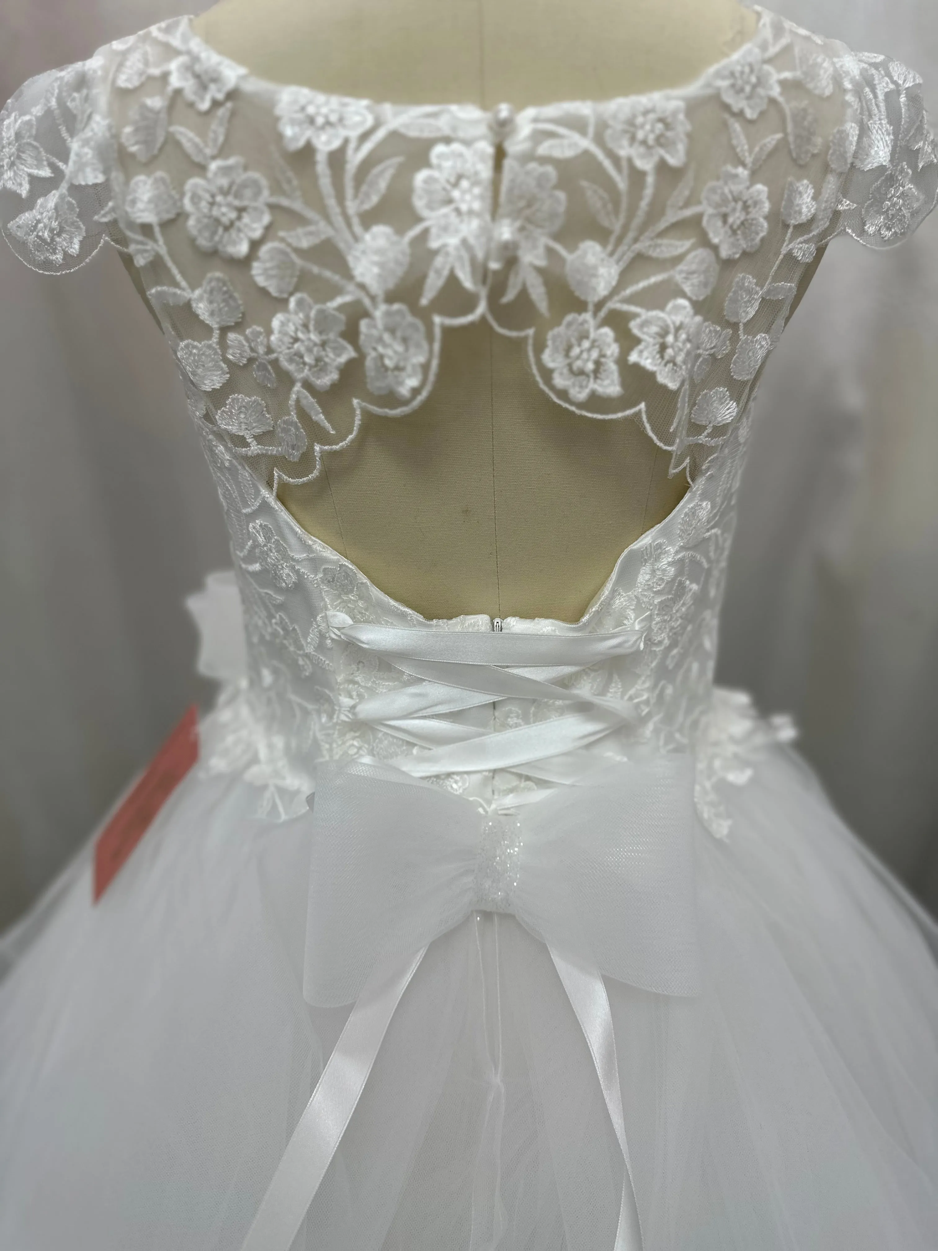 Michelina Bimbi Cap Sleeves Tiered Dress communion dress
