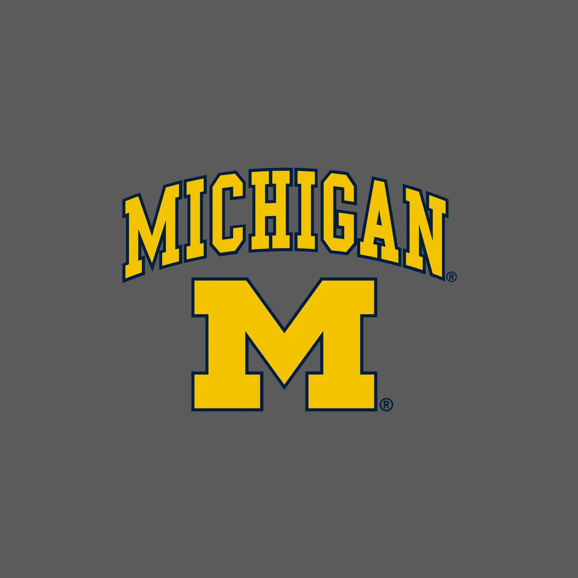 Michigan Arch Logo LT Sport Wicking Fleece Jogger - Dark Smoke Grey
