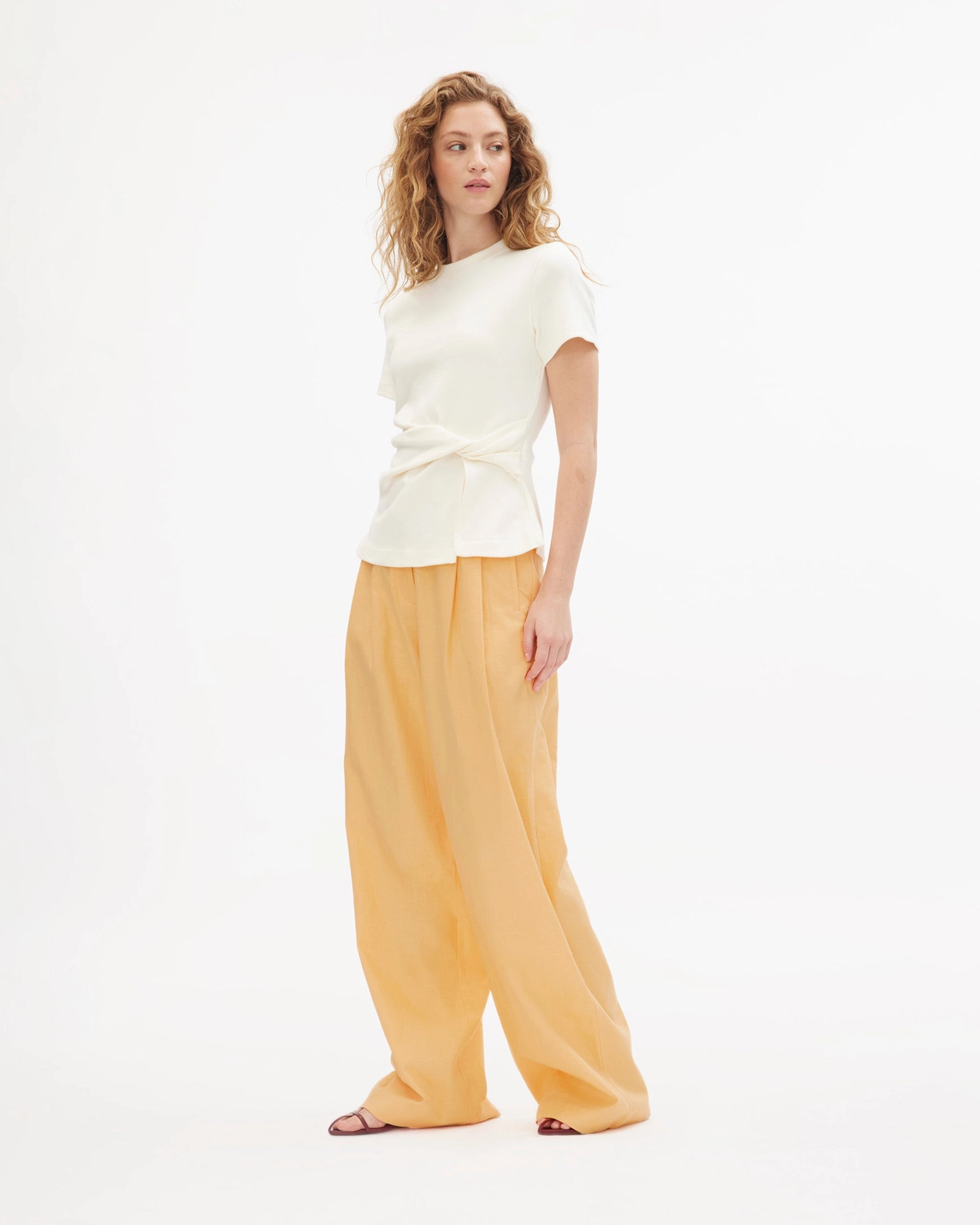 Resilient Fabric Blend Short Sleeve Carlita Top