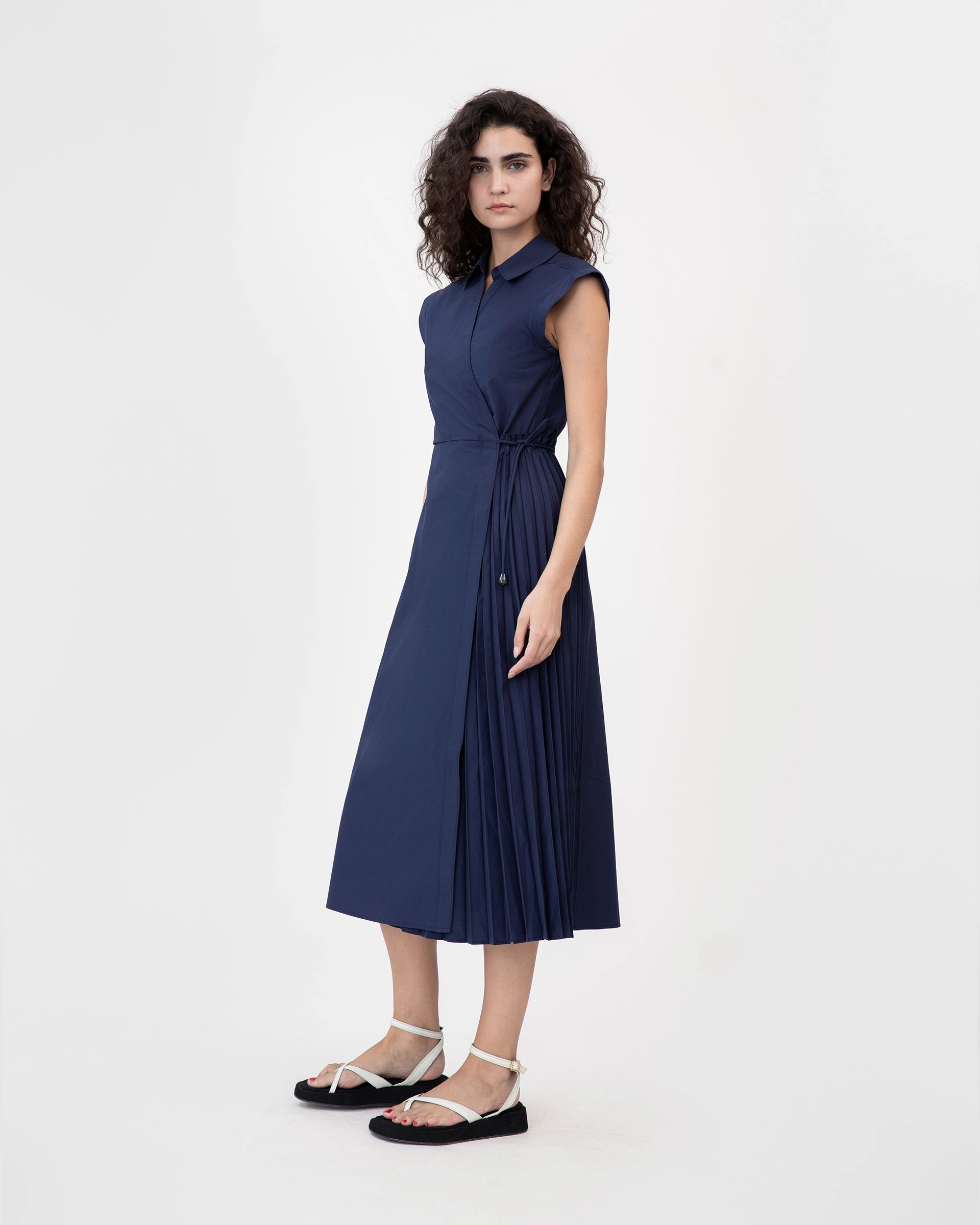 Midi Shivon Dress Outfit Core Classic wrap dress