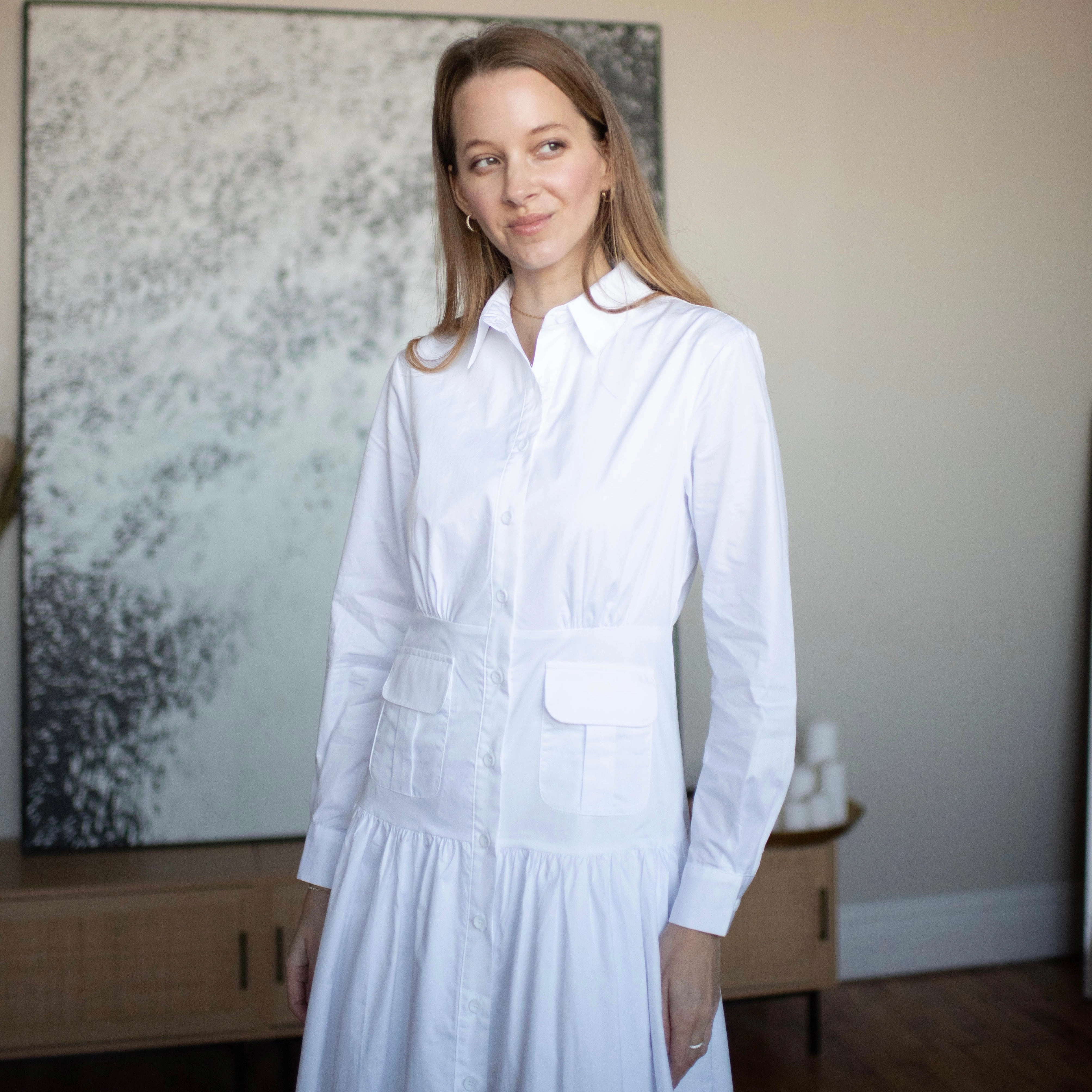 Mimi Dress | White [Final Sale] Lace-Trim