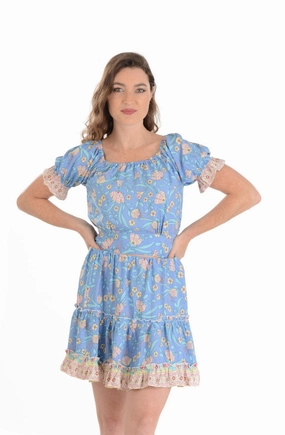 Provence Skirt / Sky Blue Side Pockets Weekend Style