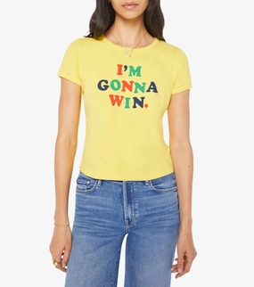 The Itty Bitty Ringer I'm Gonna Win RibbedHemline Stretch Fit Top