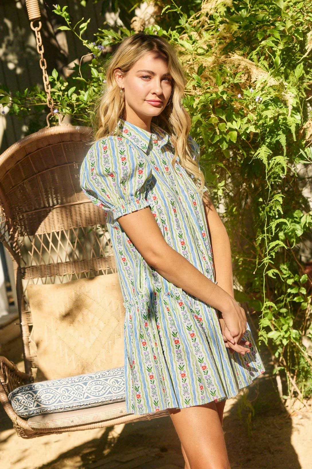Modern Silhouette Blush Glow SUNNI FLORAL MINI DRESS