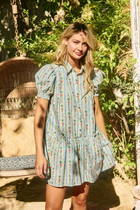 SUNNI FLORAL MINI DRESS Lightweight-Comfort