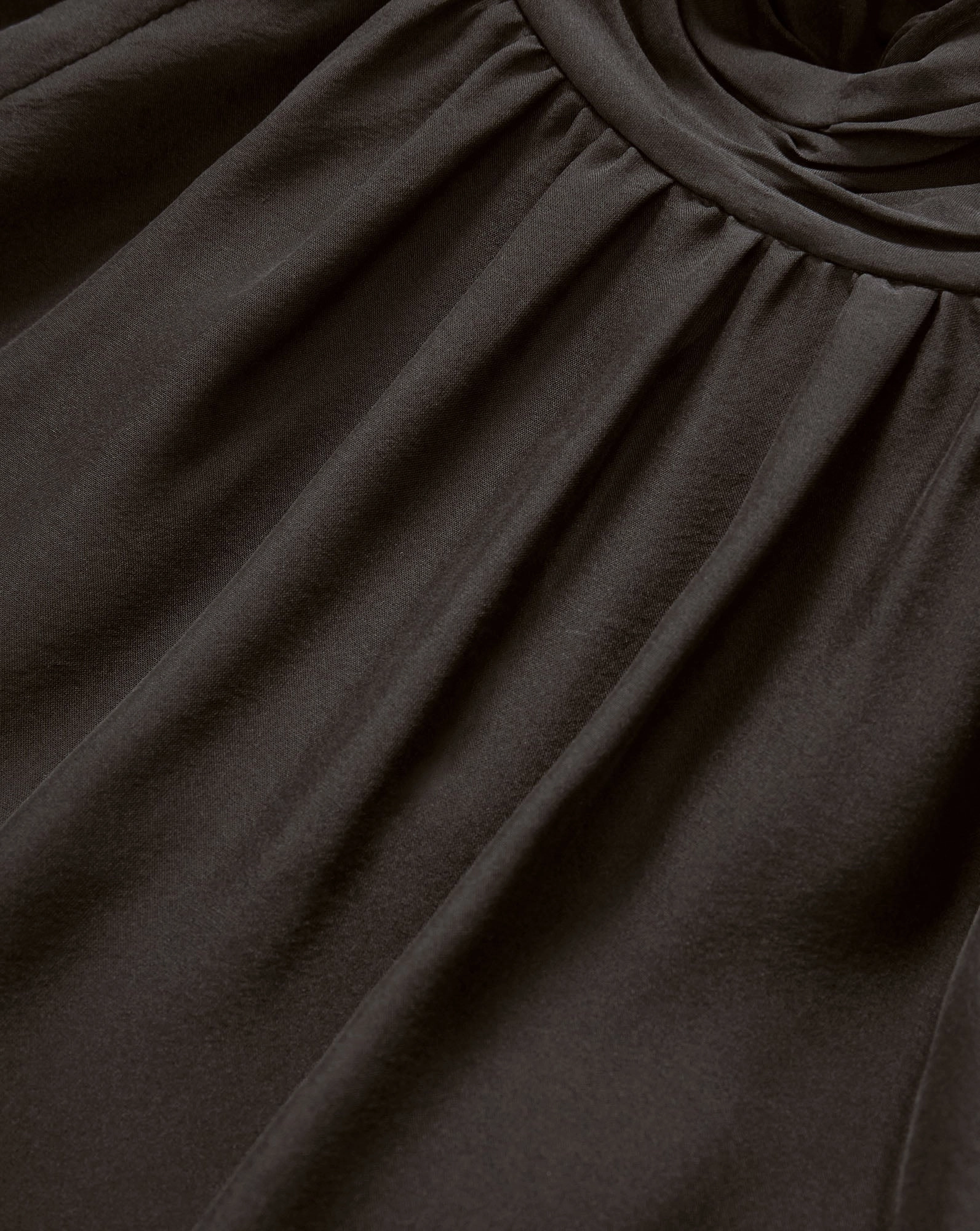 Alyssa Silk Turtleneck Blouse Black BondedSeamTechnology