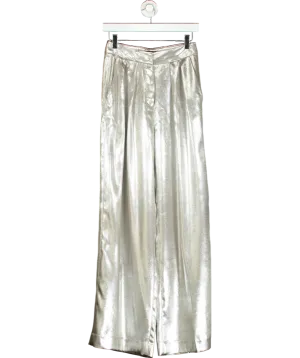 Mint Velvet Metallic Wide Trousers UK 8
