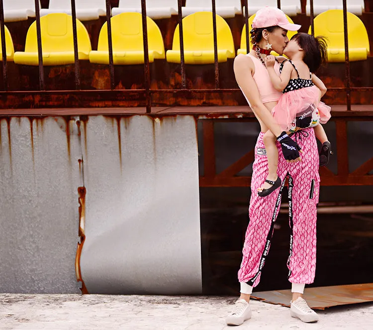 MIP TAPED SIDE STRIPE TRACK PANTS IN PINK