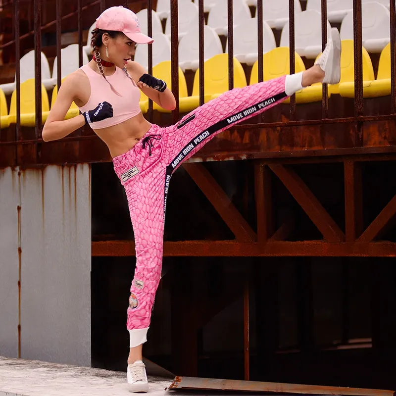 MIP TAPED SIDE STRIPE TRACK PANTS IN PINK