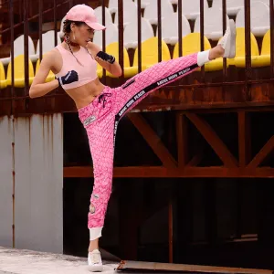 MIP TAPED SIDE STRIPE TRACK PANTS IN PINK