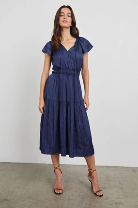Mirielle Dress Admiral Blue Comfortable and Fashionable Shine Soft