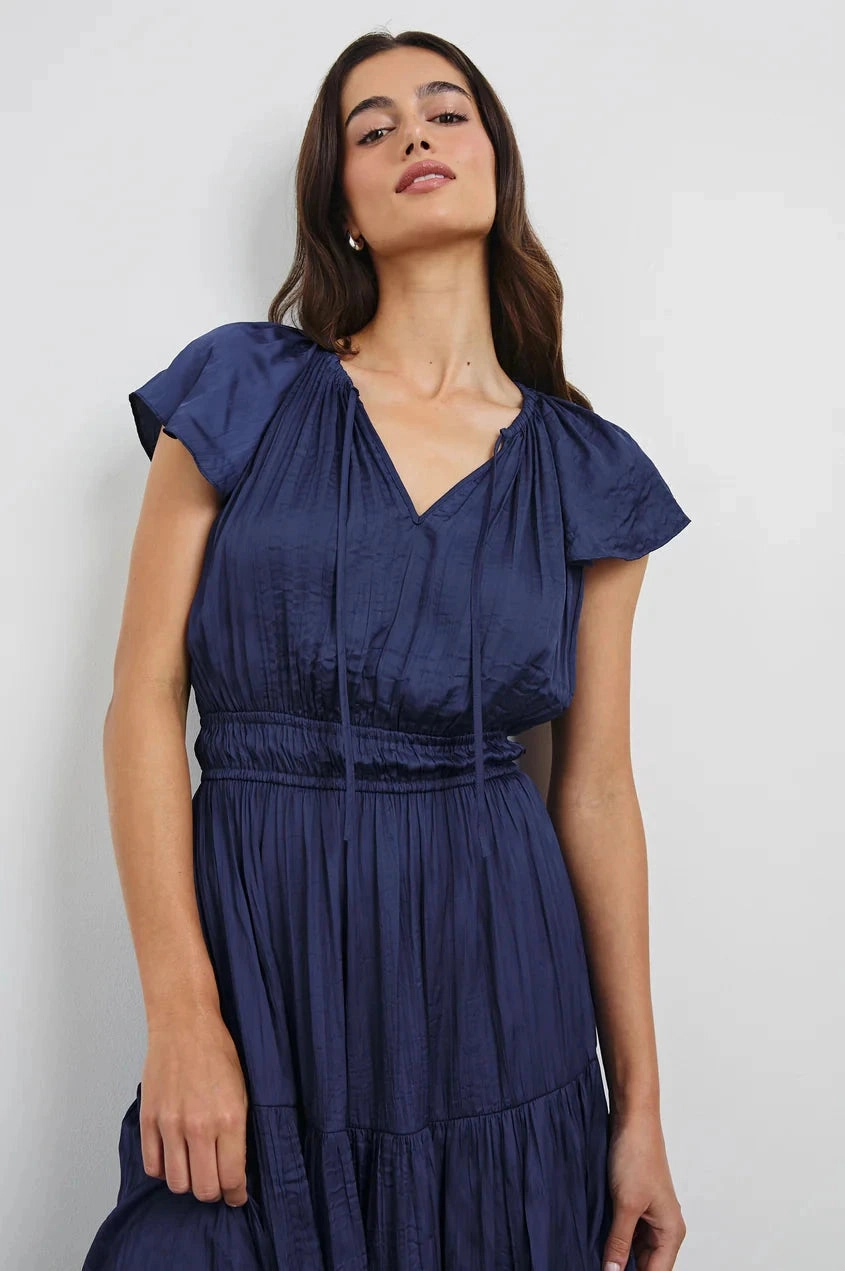 Mirielle Dress Admiral Blue Refined Line Delicate Tone