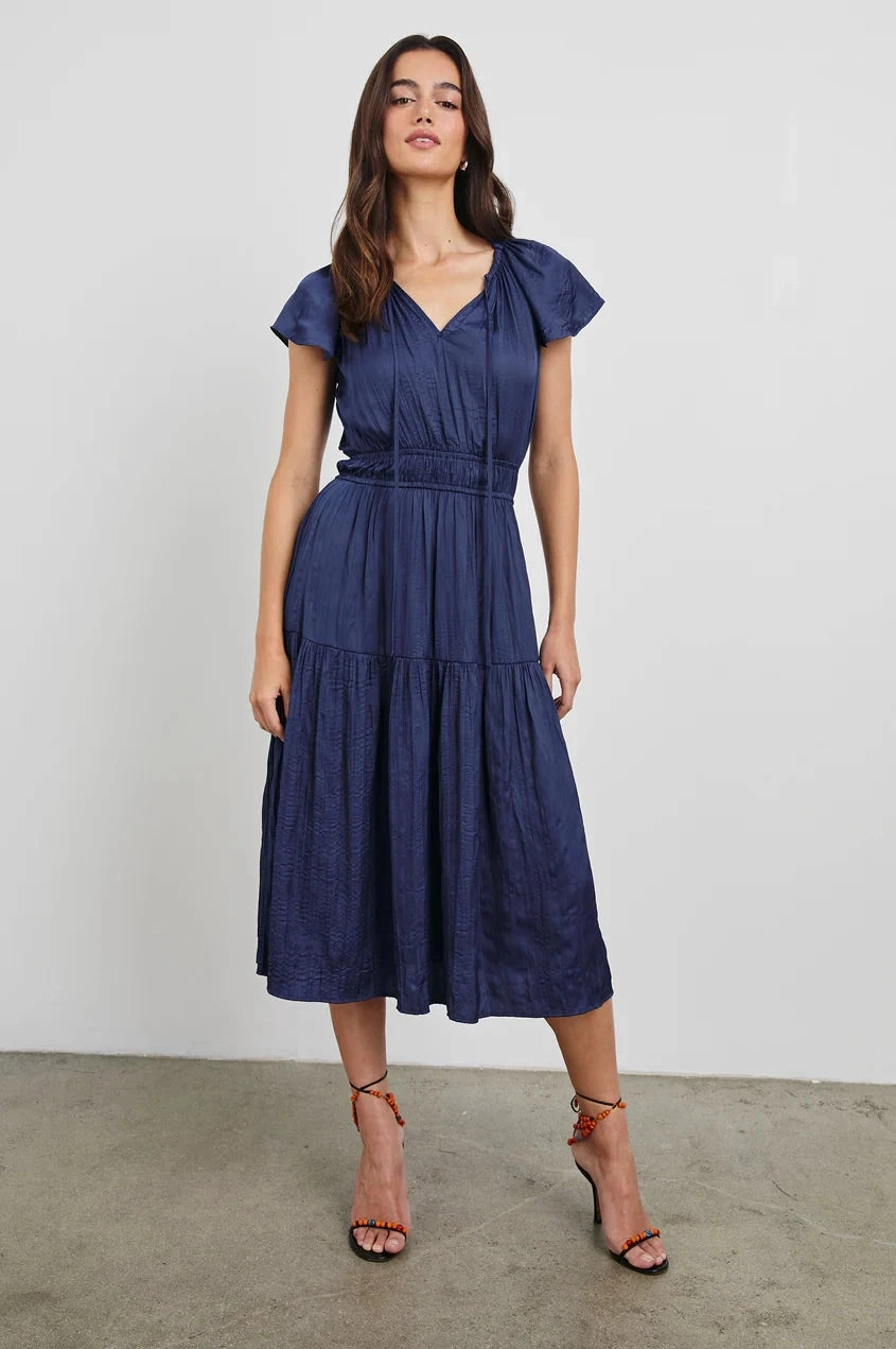 Mirielle Dress Admiral Blue Comfortable and Fashionable Shine Soft