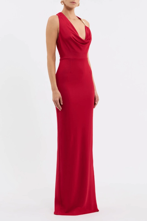 Carmine Halter Maxi Red Fresh Look