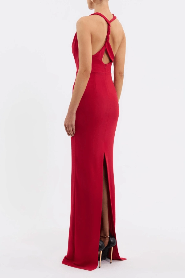 Carmine Halter Maxi Red Summer Ready
