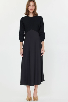 MIXED MEDIA SWEATER DRESS Clean Grace