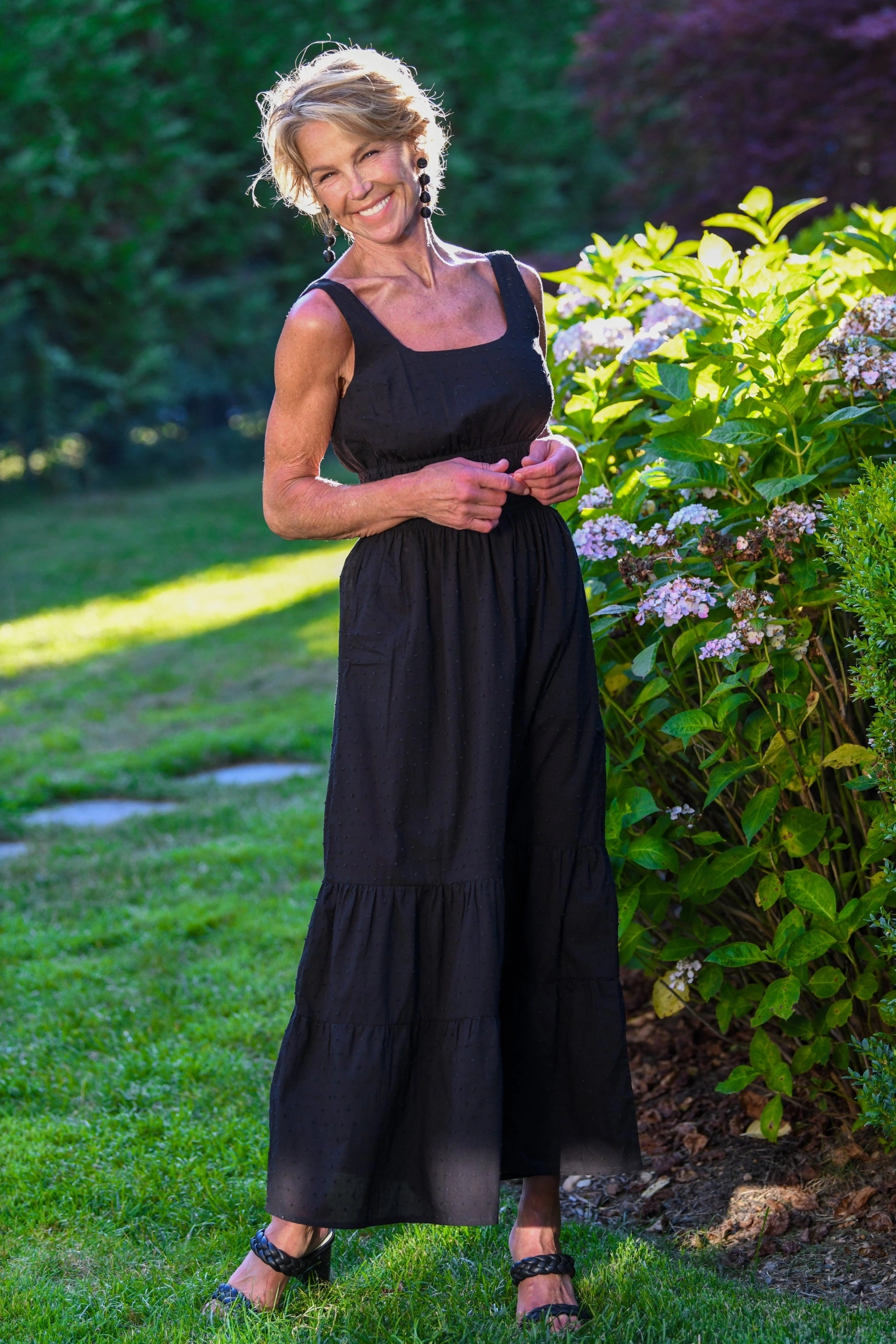 Trixie Dress / Black Swiss Dot Cozy Touch