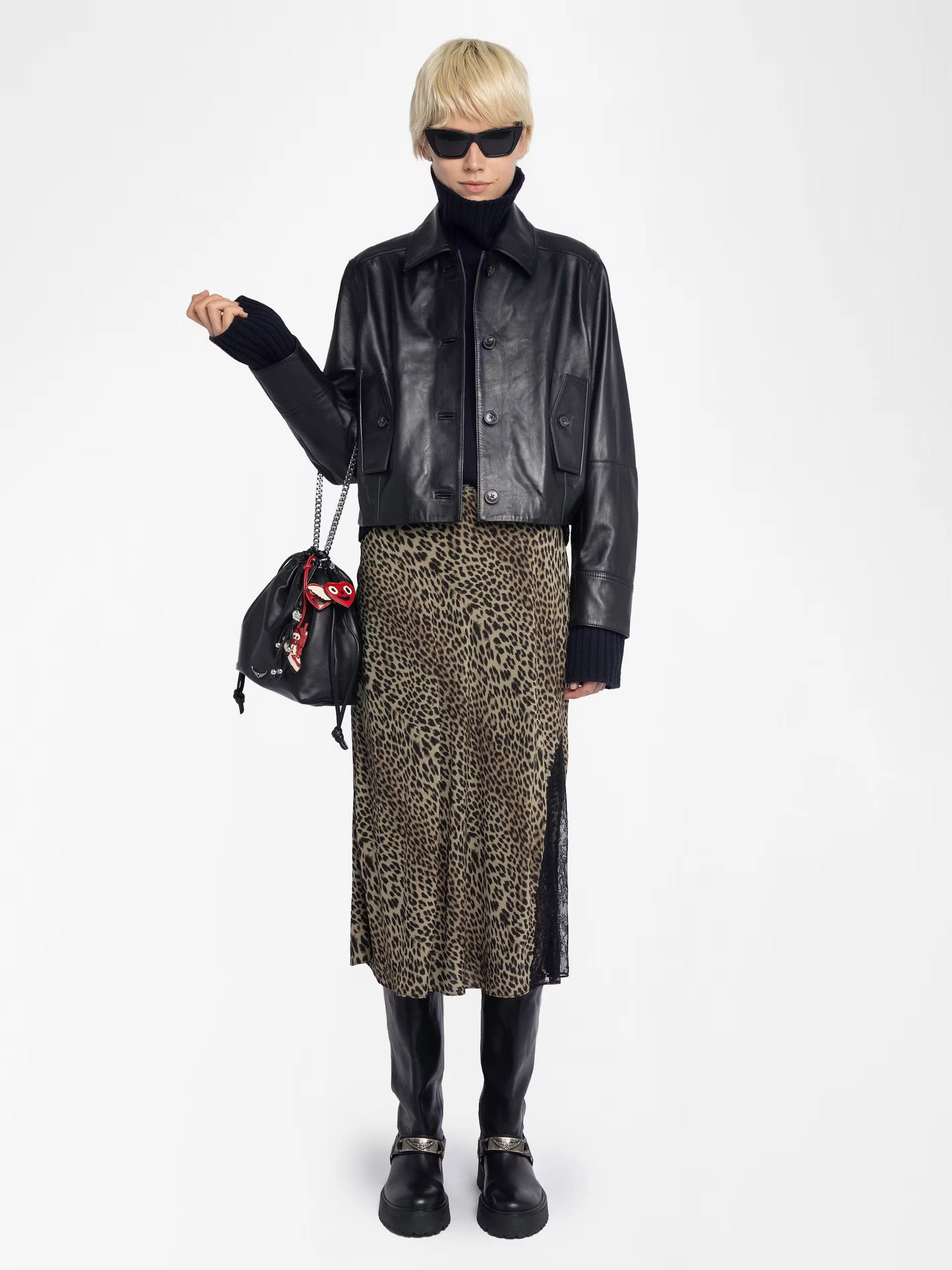 Opaque finish Cozy Edge Jayla Skirt Leaves