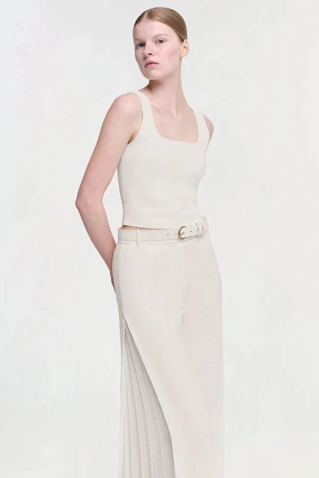 LowMaintenance Fabric TexturedSurface Ramaina Tank Ivory