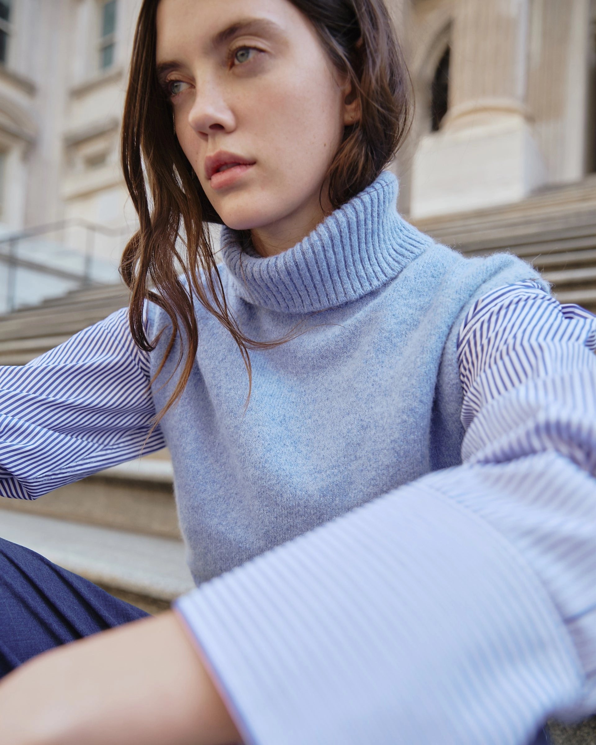 V Neck Design Reinforced Hems Margaux Shirt