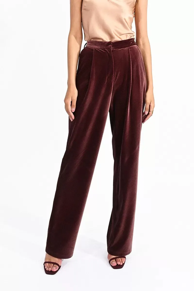 Molly Bracken Pink/Purple Fluid Velvet Pants hi