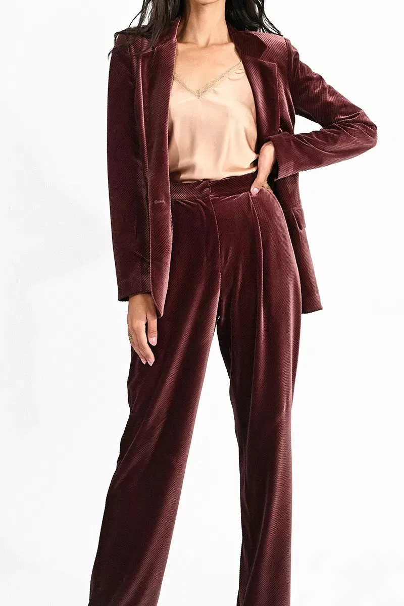 Molly Bracken Pink/Purple Fluid Velvet Pants hi