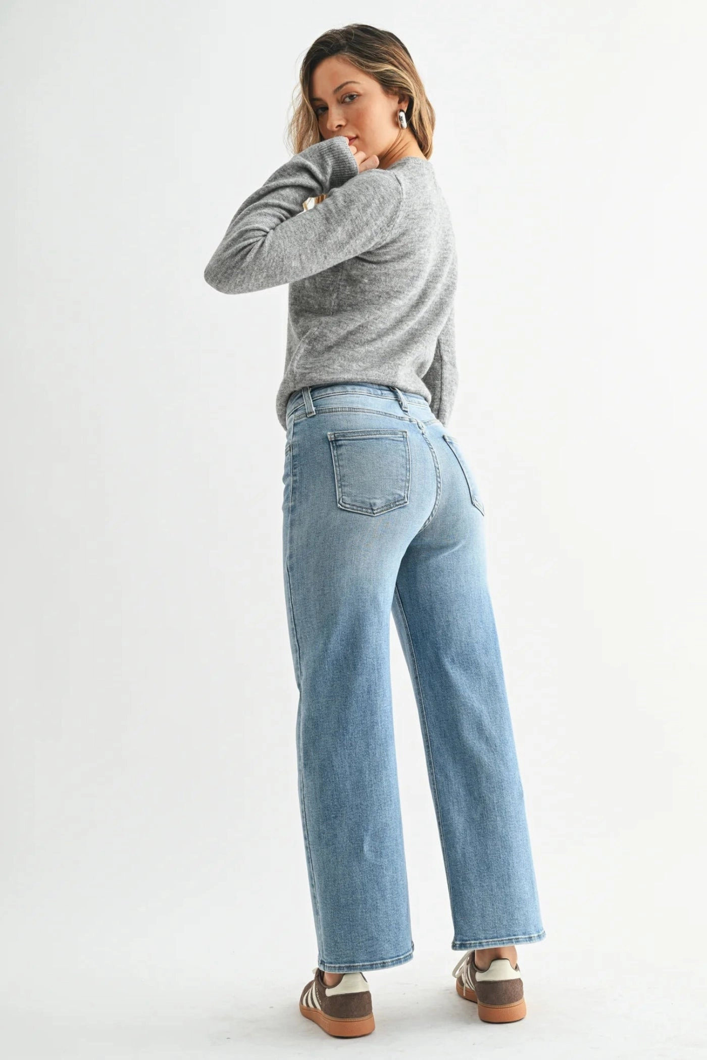 Neutral Tones Youth Style Road Trip Outdoor Enthusiast MONICA WIDE LEG JEANS
