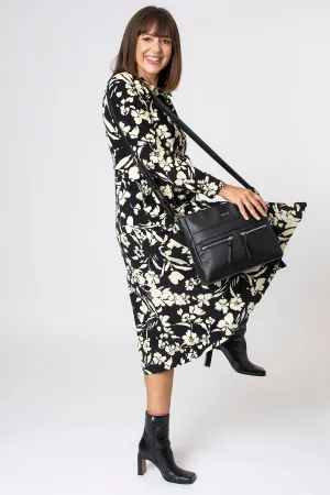 Mono floral cord shirt dress