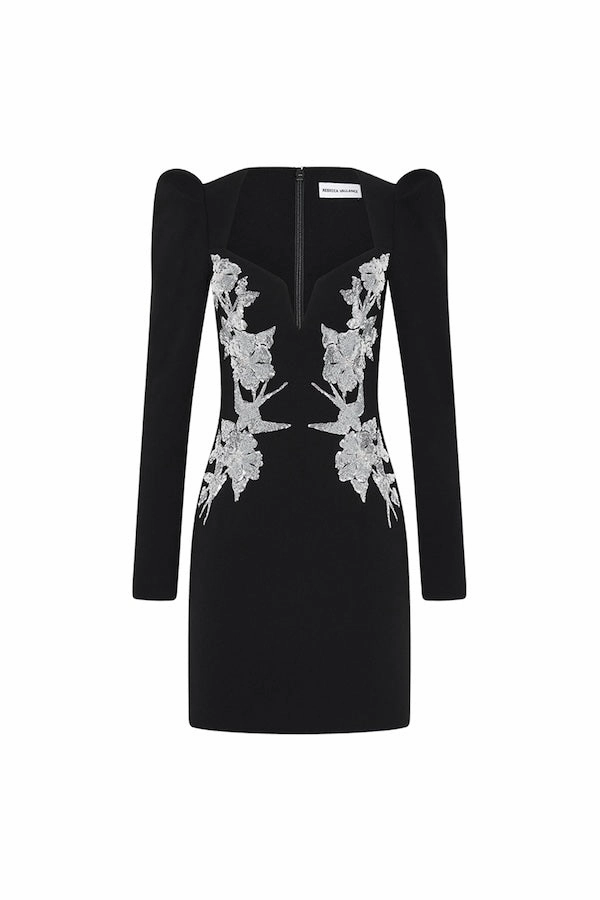 Monroe Long Sleeve Mini Black Soft and Light