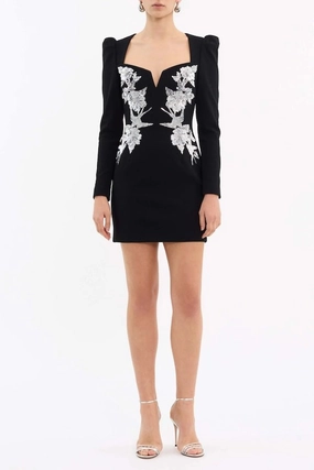 Monroe Long Sleeve Mini Black Edgy Layers